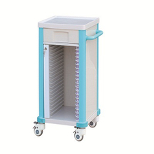 carro de archivos de casos de pacientes, carro de archivos de casos de